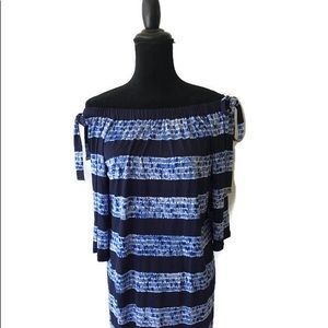 Michael Kors Women Dress Navy Medium Tie Dye New with Tags $99.50